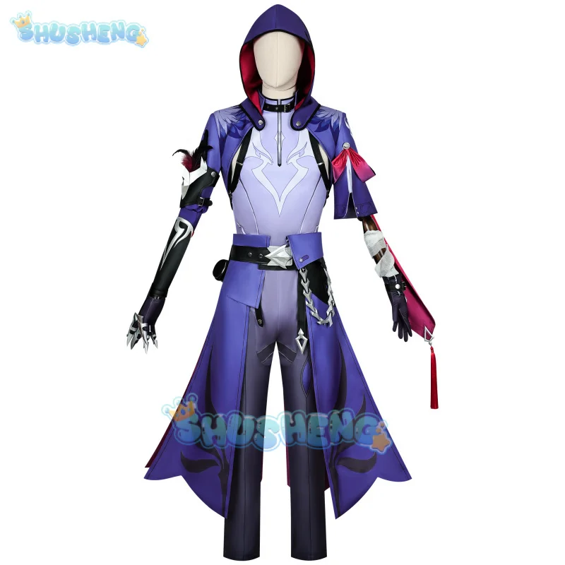 Honkai ชุดวิกชุดคอสเพลย์ผู้หญิงลายรถไฟดาวหมวก Xianzhou Yaoqing The Crow-feathered weirdo ปาร์ตี้ฮาโลวีนผู้หญิงผู้ชายพร็อพ