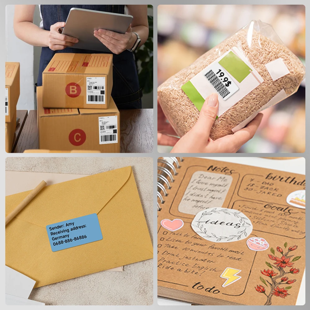 Phomemo 241 Bluetooth Принтер транспортных этикеток Беспроводной термопринтер этикеток 25 мм-118 мм Совместимость со штрих-кодом Различная вилка для страны