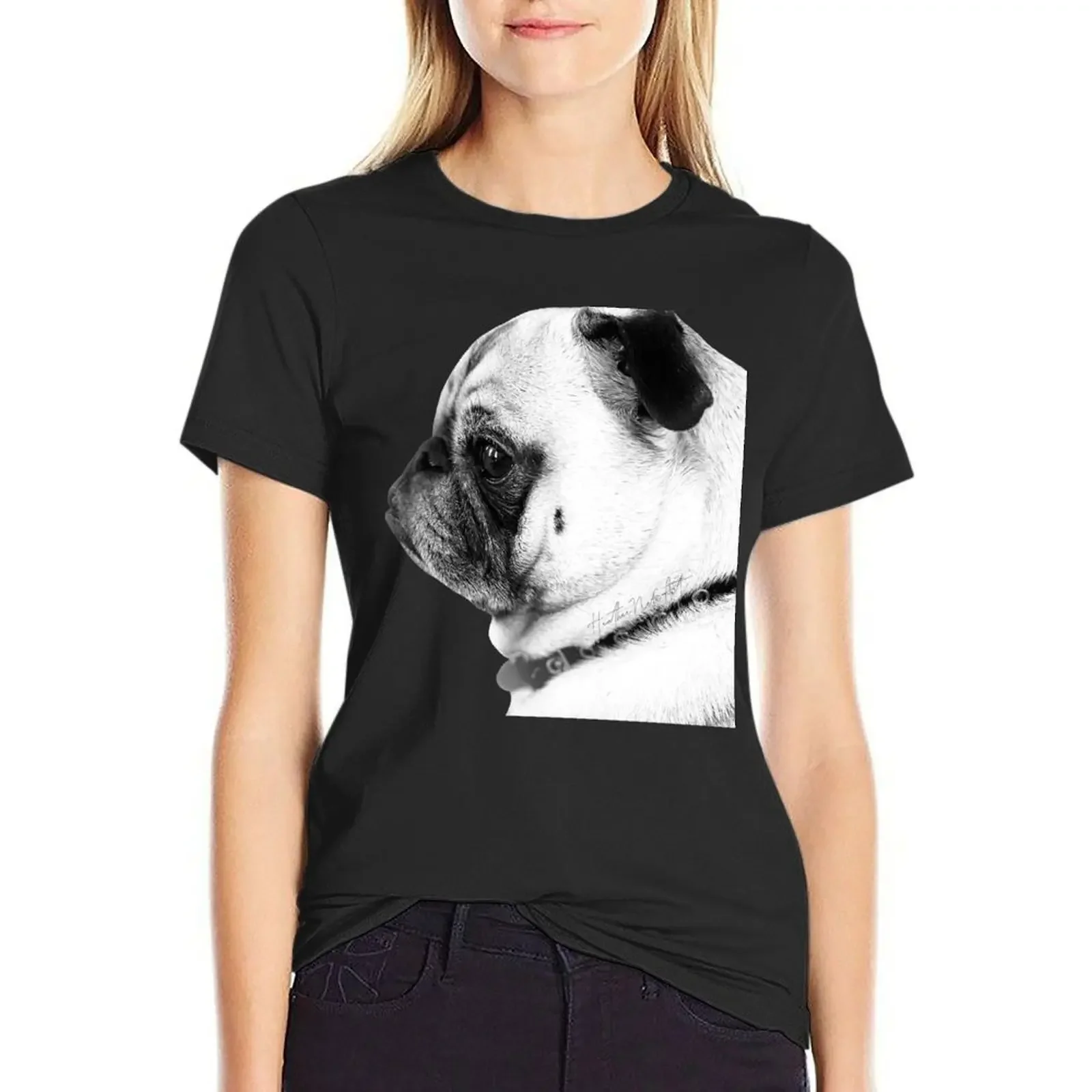 

Pugshot Mugshot T-Shirt summer tops customizeds plus size tops new edition graphic t-shirts for Women