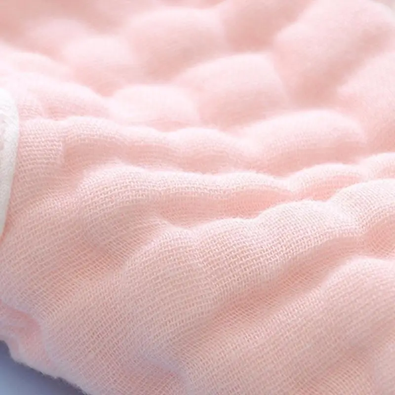 

63HE Cotton Baby Bibs Solid High-absorbent Saliva Towel Newborn Burp Cloths 8-layer Neck Scarf for Boy Girls Feeding Bib
