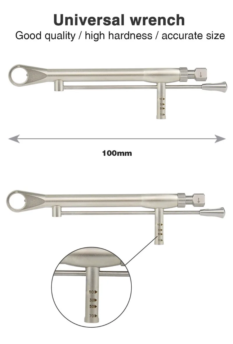 Aço inoxidável implante dentário torque catraca chave ferramenta com drivers, ferramentas restauradoras