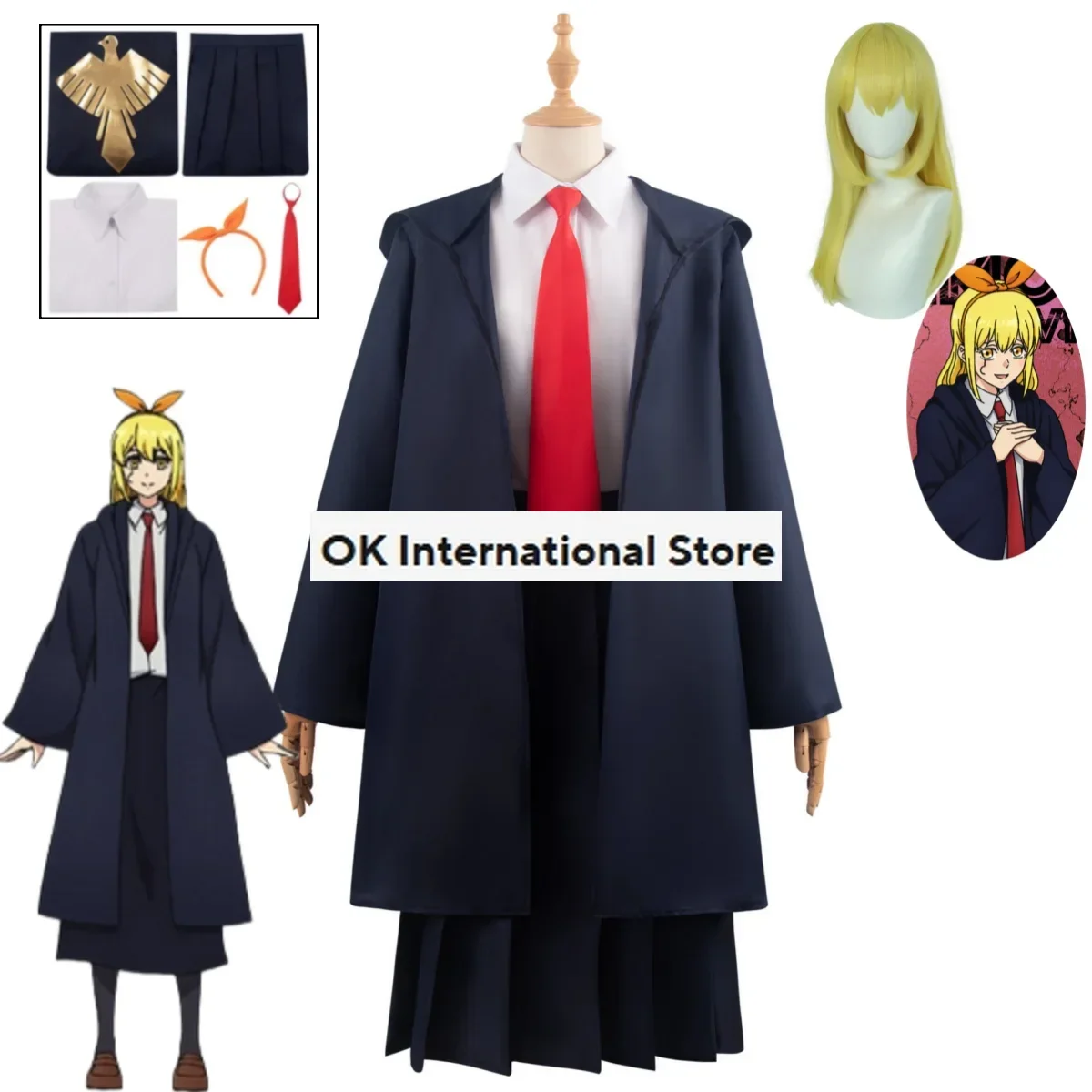 Mashle Magic and Muses Lemon Irvine Cosplay Costume School of Witchcraft and Wizardry Uniform Anime Performance Costume