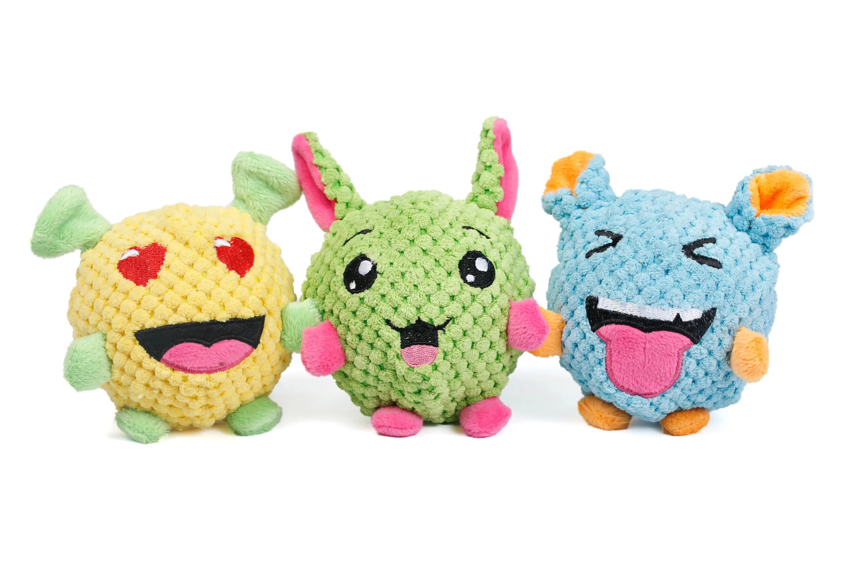 OUZEY Squeaker Dogs Balls Toy Bite Resistant Plush Toys For Small Dogs Interactive Chew Ball Toys Pets Training Accessories