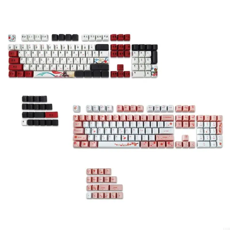 

K43B 123 Pieces PBT Keycap OEM DYE-SUB Keycap For Cherry MX Mechanical Keyboard GK61 SK61 TKL87 108 Keycaps