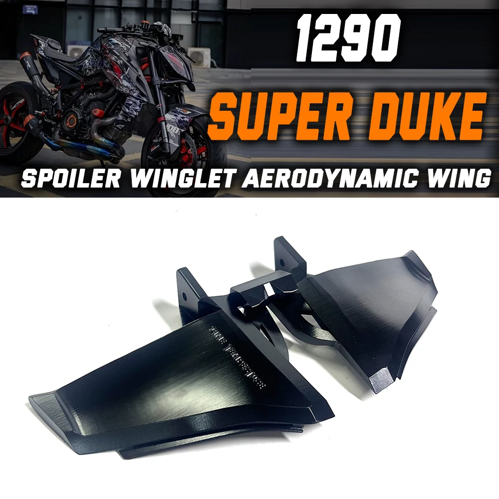 

Motorcycle Accessories Black Naked Front Downforce Spoiler Winglet Aerodynamic Wing Kit Spoiler For 1290 super duke r/rr 2024