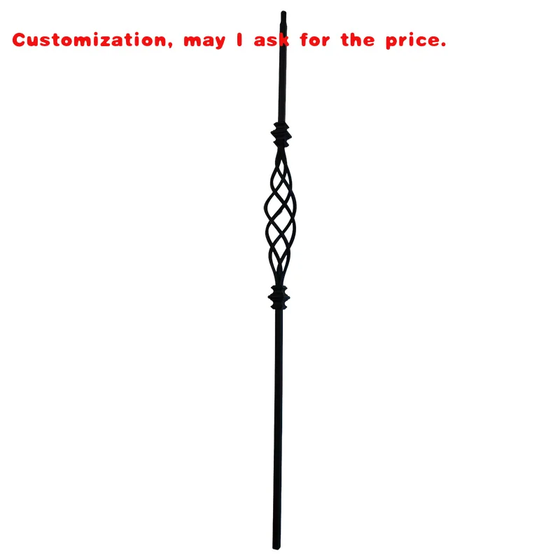 custom.Metal Indoor Ornamental Wrought Iron Staircase Spindles with Baskets