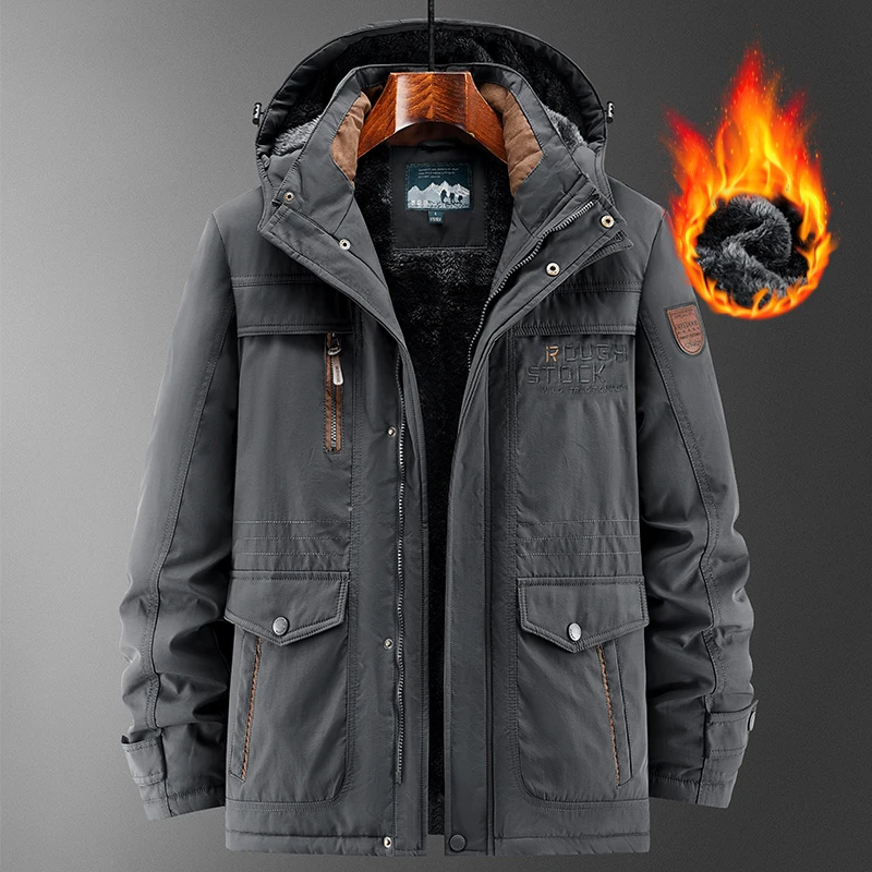 Winter Hot Sale Men Casual Parkas Thicken Warm Comfortable Male Clothes with Hood Solid Color Jackets Coats Fashion All-match