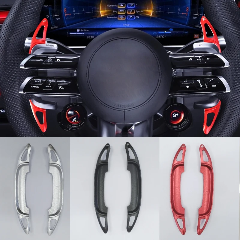 Paddle Shifter For Mercedes Benz AMG A45 C43 C63 CLA45S E53 G63 GT53 2024 2025 Car Steering Wheel Paddles Extension DSG Stickers