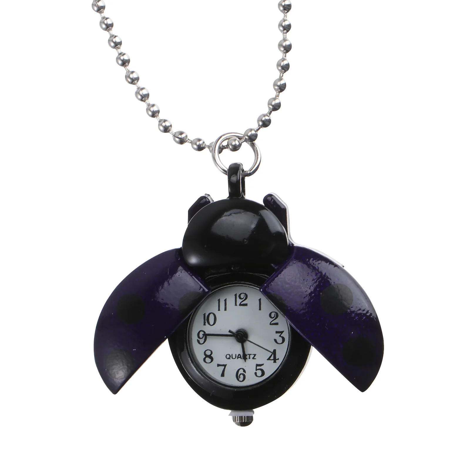 Retro Quartz Pocket Watch Style Alloy Case Press Button Open Kids Fashion Accessory Pocket Watch