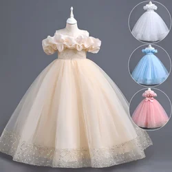 Girls Princess Dress Birthday Evening Dress Tutu Dress Party Cosplay Costume Long Children's Dress Halloween Costumes for Girl