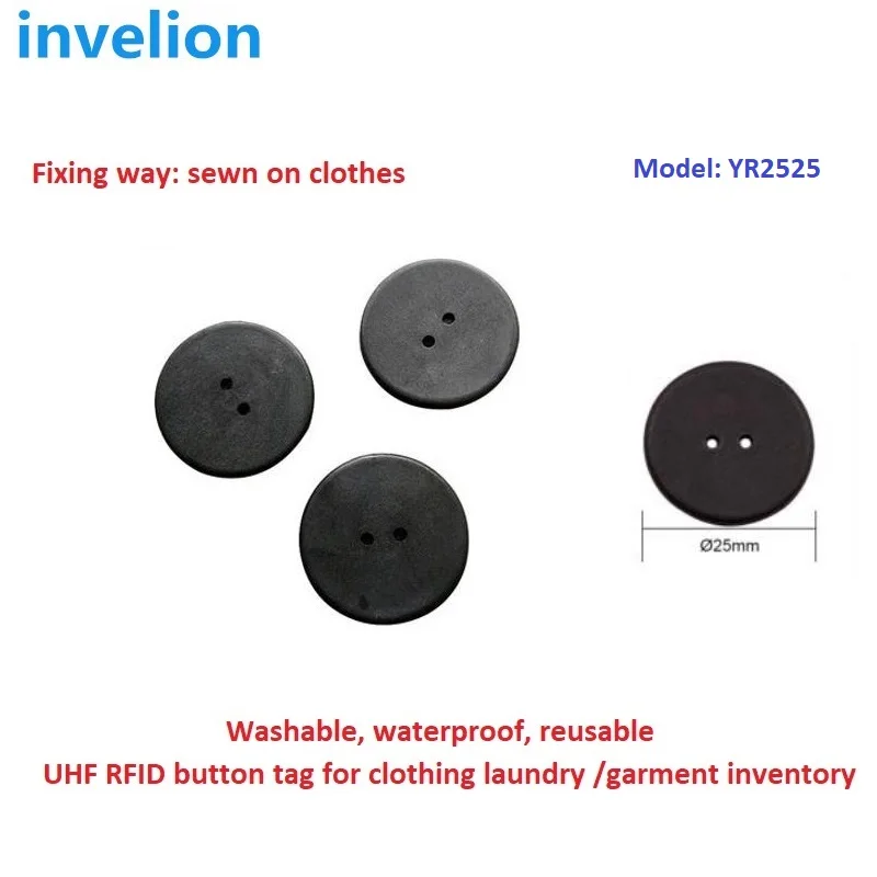 

pps coin button type reusable washable rfid uhf Clothing tag for garment tracking dry cleaning gen2 epc UHF RFID Laundry Tag