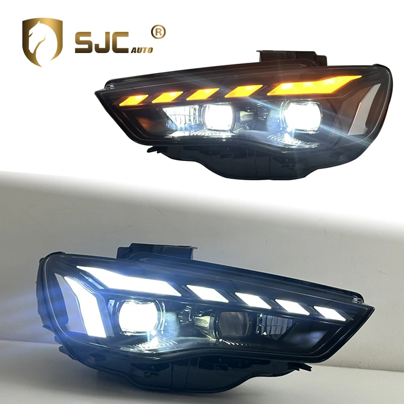 

Suitable For Audi A3 Headlight Assembly For 13-16 Models Modified LED Lens Daytime Running Lights Headlights Old To New