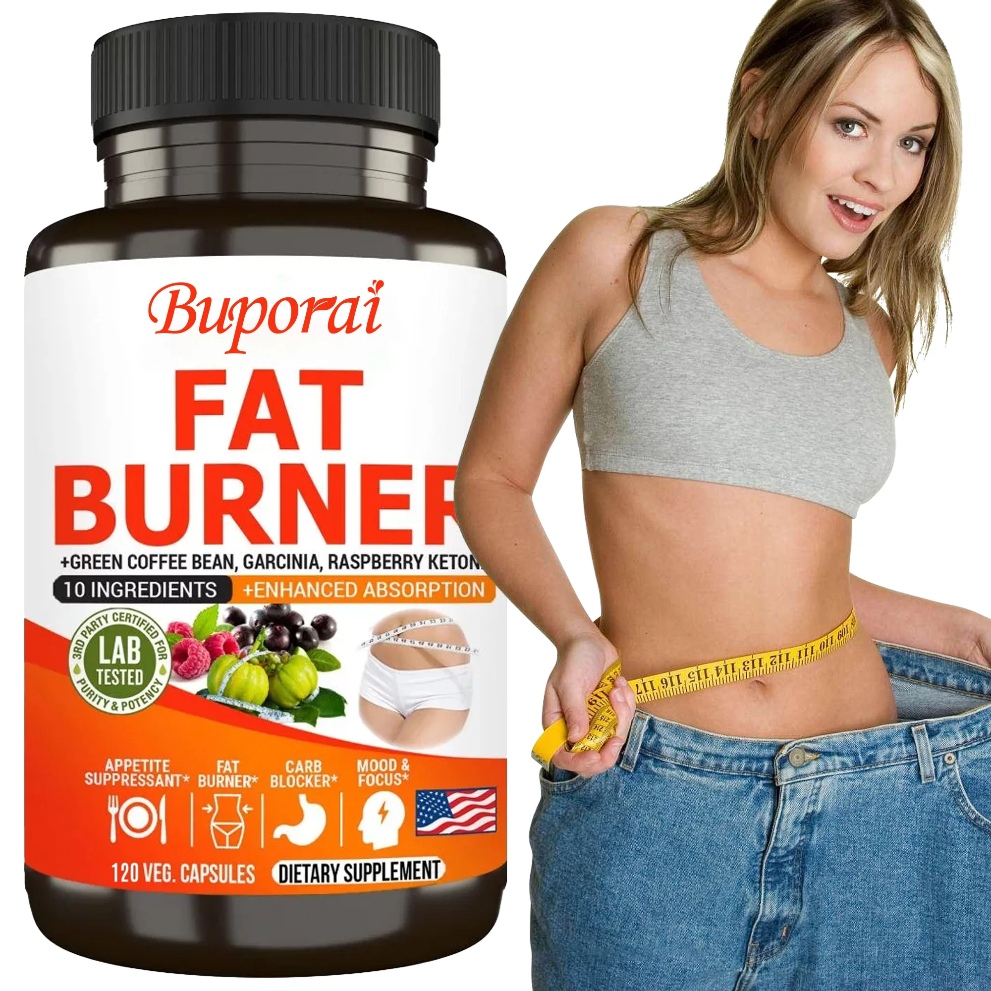Fat Burner Capsules - Healthy Weight Management, Weight Loss, Boost Metabolism, Suppress Appetite Diet