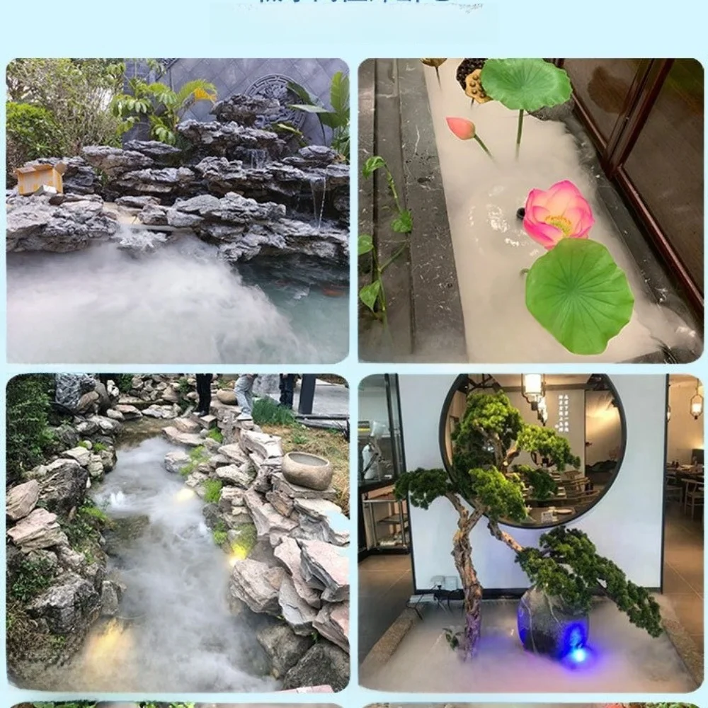 New 24V Ultrasonic Mist Maker Waterproof Ultrasonic Water Fountain Fogger Single Head Plastic Mist Maker Fogger Rockeries