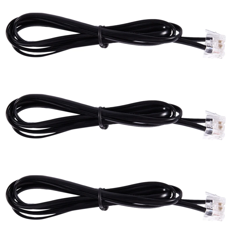 AT41 3X RJ11 6P4C Telephone Cable Cord ADSL Modem 1 Meters