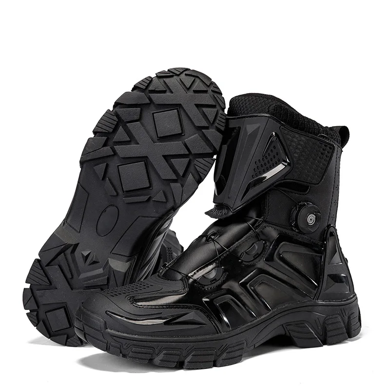 

New Men's Motorcycle Boots Outdoor Waterproof TPU Protective Men Motorcycle Shoes Anti-slip Biker Motocross Riding Boot 1133