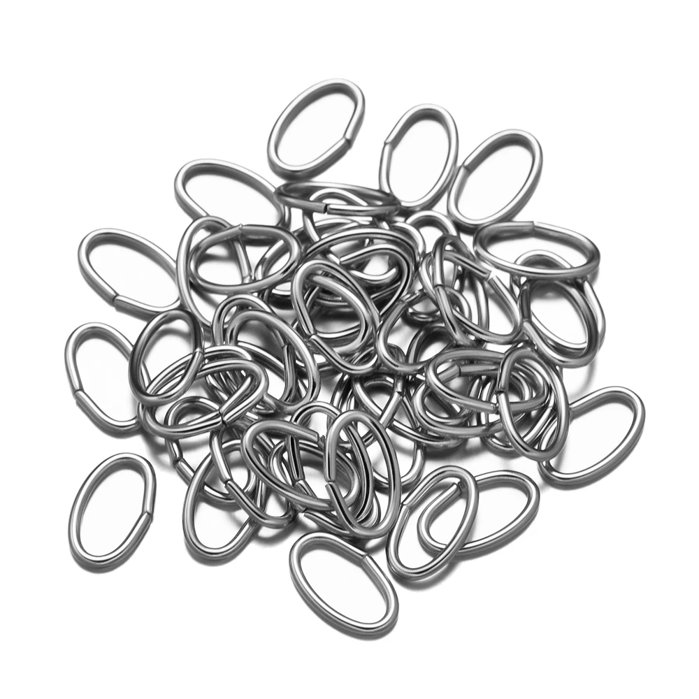50 قطعة 3 ألوان الفولاذ المقاوم للصدأ البيضاوي الانتقال المفتوح خواتم موصل النتائج DIY بها بنفسك القرط سوار قلادة مجوهرات الحرف صنع