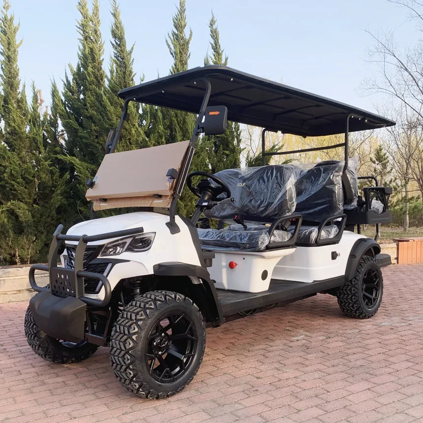 All-terrain Electric Golf Cart Off-road Model 6-seater 72V Lithium Battery 7KW AC Motor 4-wheel disc brake Club car