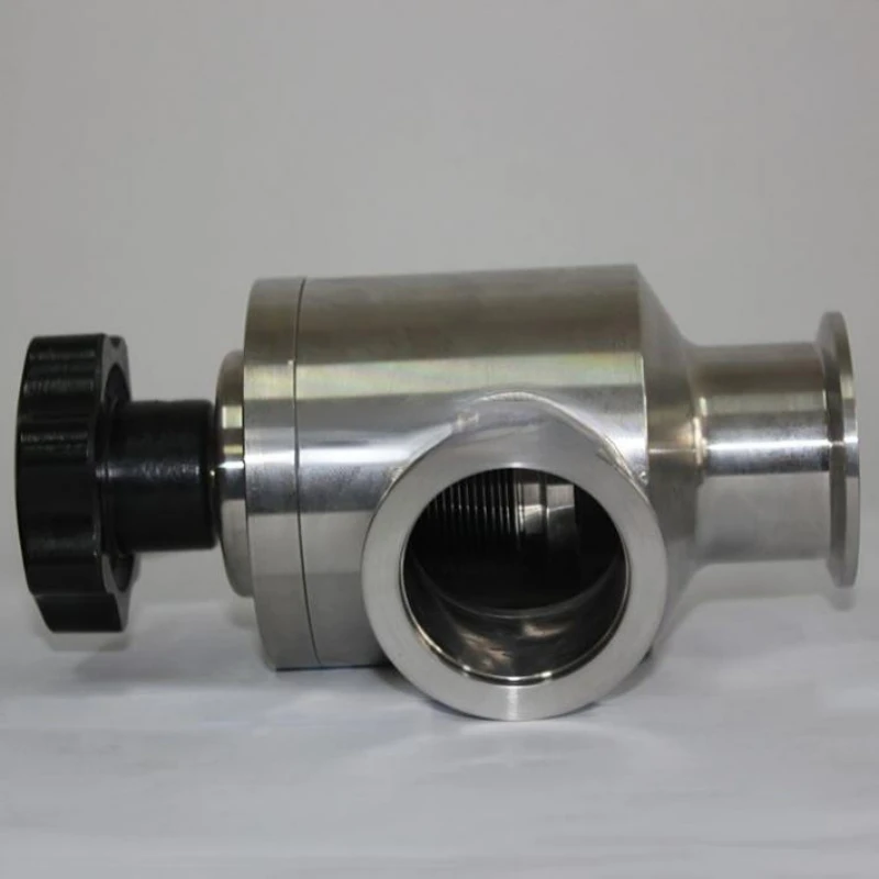 Manual Vacuum Angel Valve with KF40 flanges stainless steel