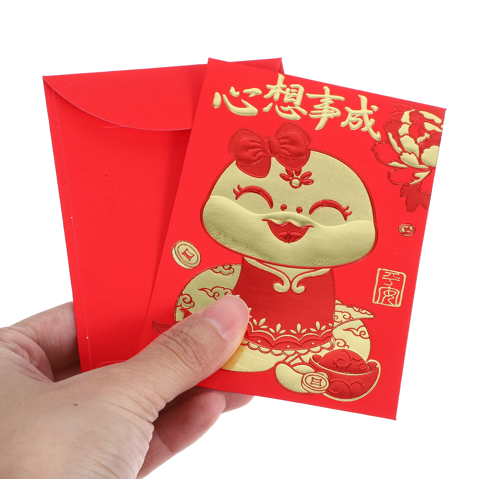 60 Pcs Lai See Red Envelope Bag Chinese Spring Festival Moeny Bags Money Envelopes 2025 Packets Snake Specialty Paper Coin