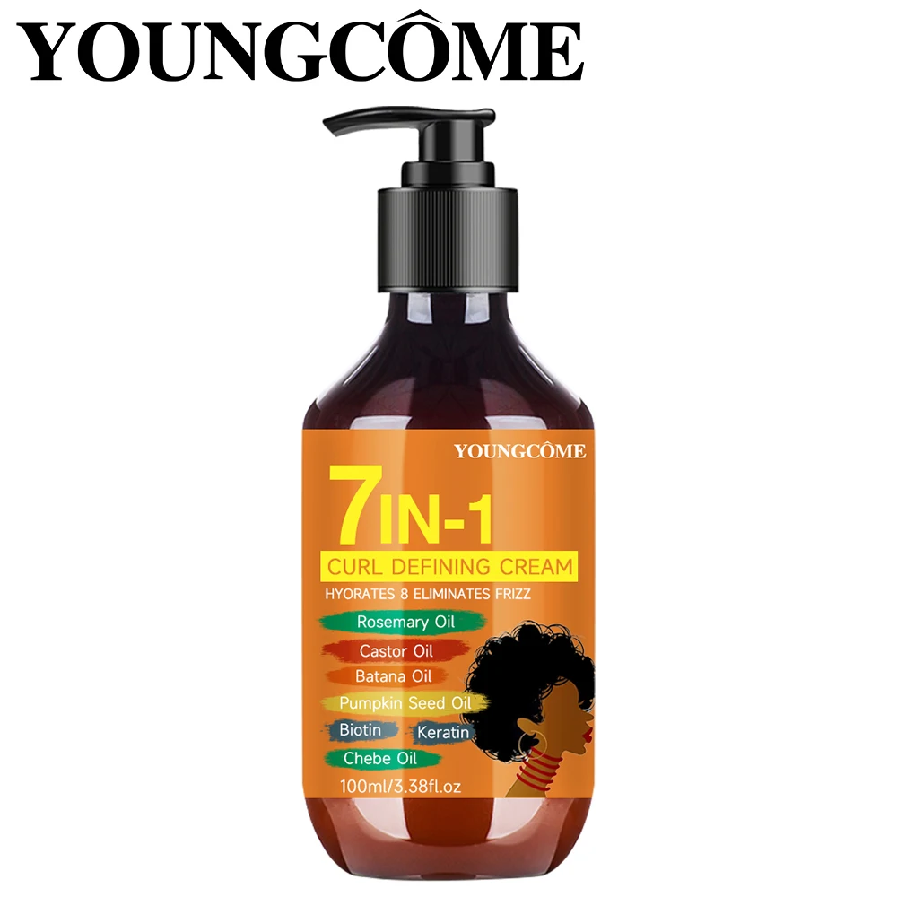 7-in-1 Curling Cream Curls Hair Elastin Long-lasting Styling