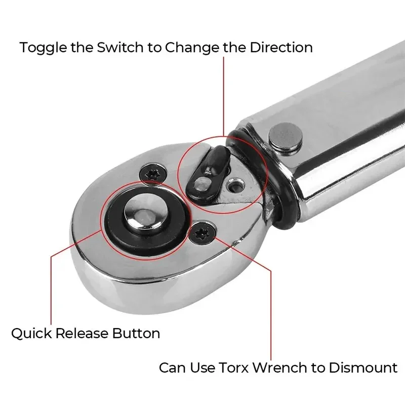 5-25N.m Micrometer Car Motorbike Disassembly Tool Professional Adjustable Torque Wrench 1/4\'\' Drive Spanner Hand Tool