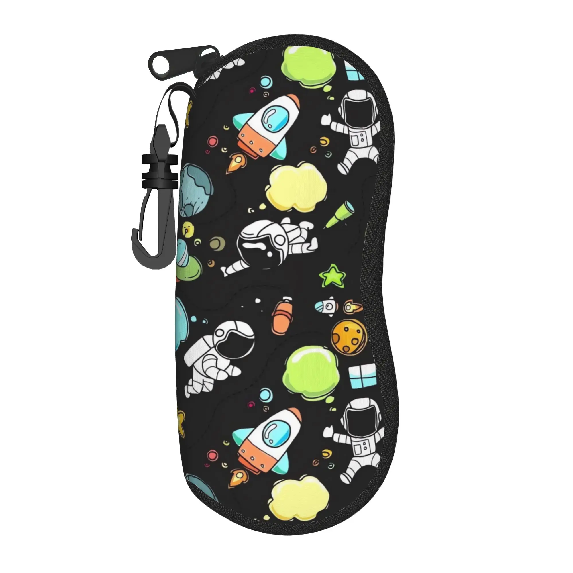 Cute Cartoon Space Astronaut Glasses Case Cover  Custom Sunglasses Case Men Women Travel Eyeglass Cases Cover Cute Eyewear Box