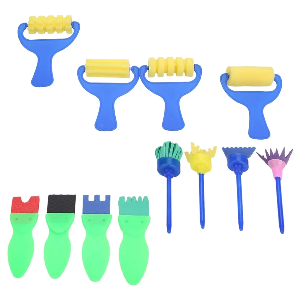 

Painting Set Children DIY Tool Kids Drawing Kit Sponge Brush Sponges Tools for Kits