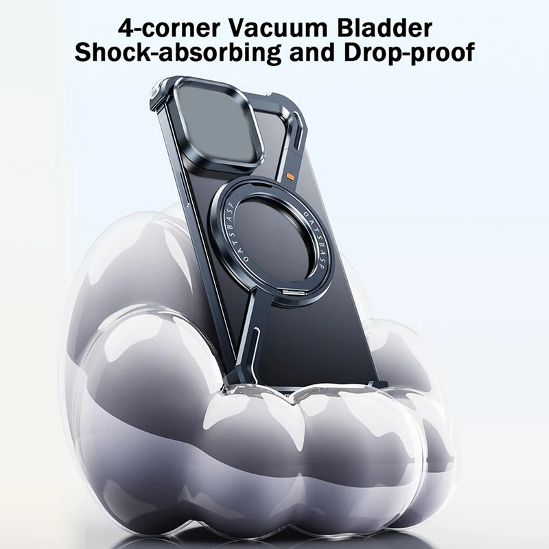 Suporte de telefone ttkk para apple 15pro max, capa de telefone pai z tipo moldura de metal, suporte portátil multifuncional sem moldura