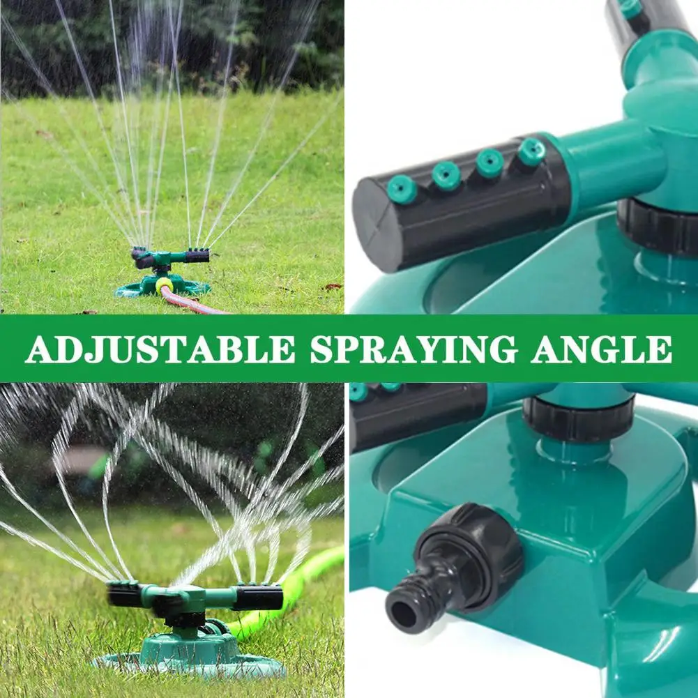 3-Arm Irrigation Sprinkler For Large Area Coverage 360-Degree Rotating Lawn Sprinkler For Garden Yard Watering