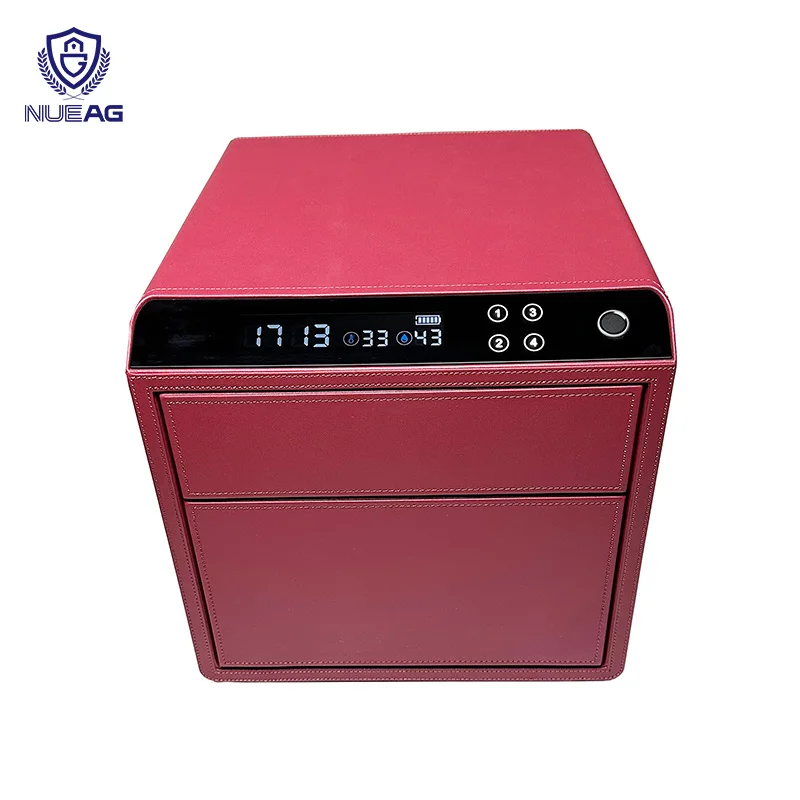 

Customizable Colors Leather Design Jewelry Deposit Safe Box Built In Wardrobe For Home And Hotel