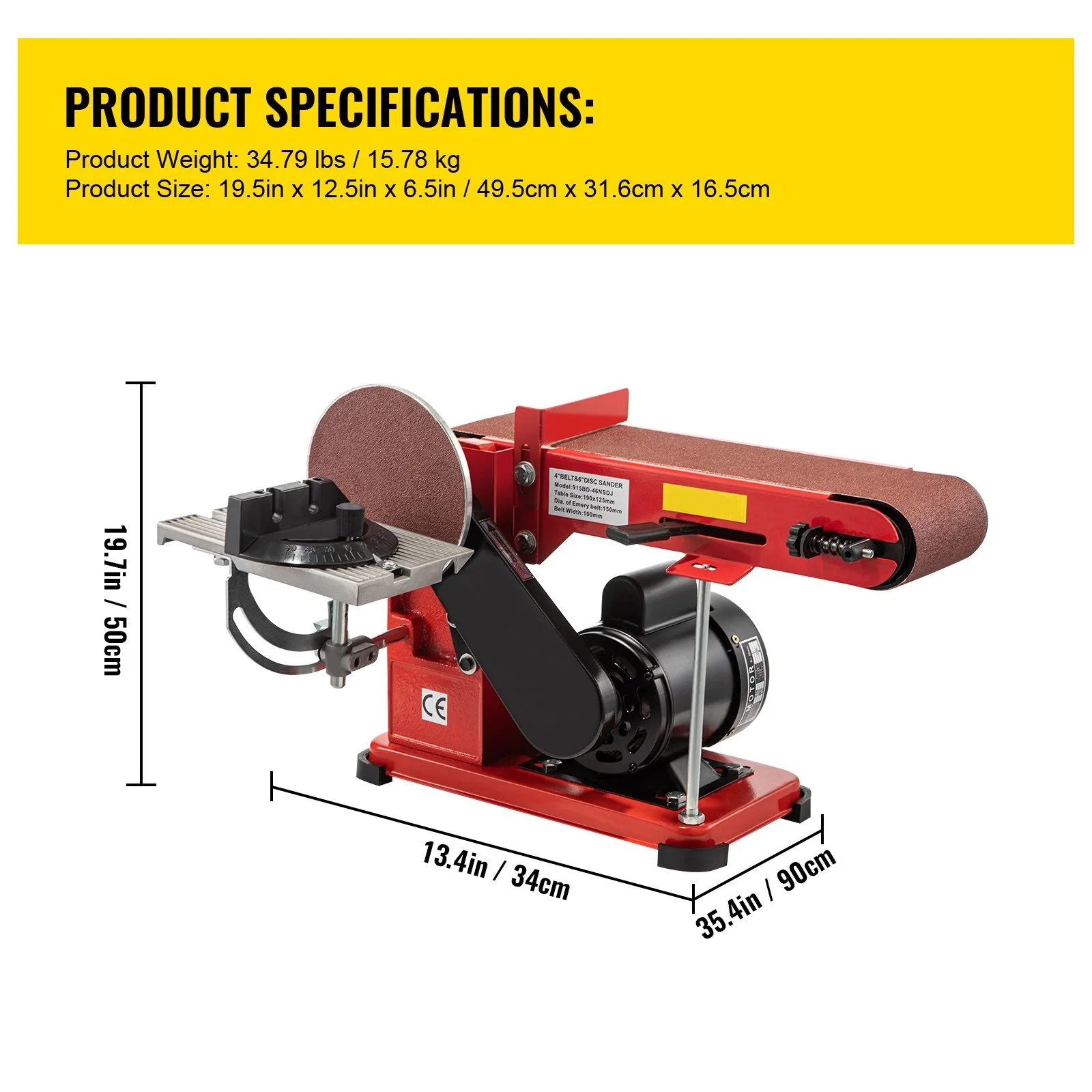 Elétrica ajustável Belt Sander, Belt Sander, Bench Lixadeira, 4 \