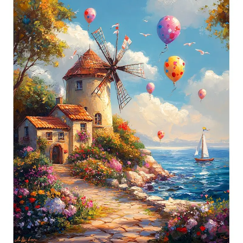 

GATYZTORY Lighthouse Paint By Numbers Wall Decor Crafts DIY Kits for Beginners Scenery Paint for Painting Home Decor Diy Crafts