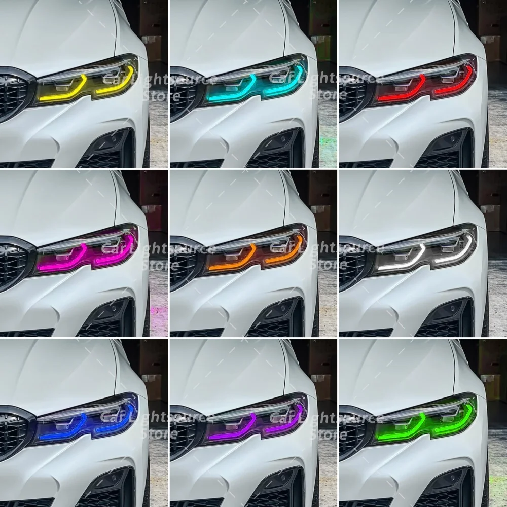 Yellow DRL LED Board For BMW 3 Series G20 G21 19-22 Laser Headlight Daytime Running Light Turn Signal Module Blue Red Angel Eyes