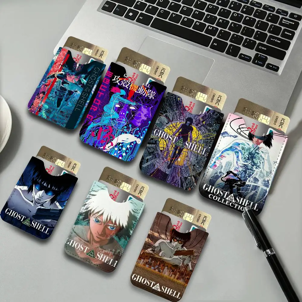 Anime G-Ghost In The Shell Cool New Leather Card Small Retro Cowhide Coin Purse Men/Women Luxury Card Holder