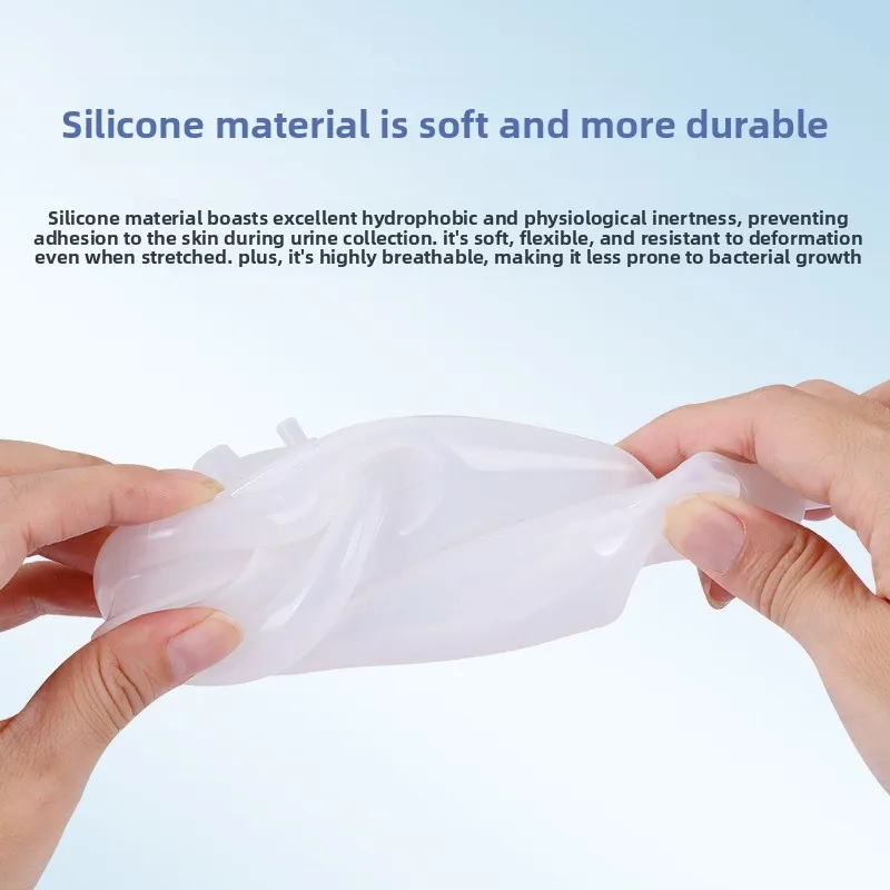 Silicone Urinal Collector Bag Portable Care Tool for Bedridden Elderly Paralyzed Patient Daily Toilet Assistance
