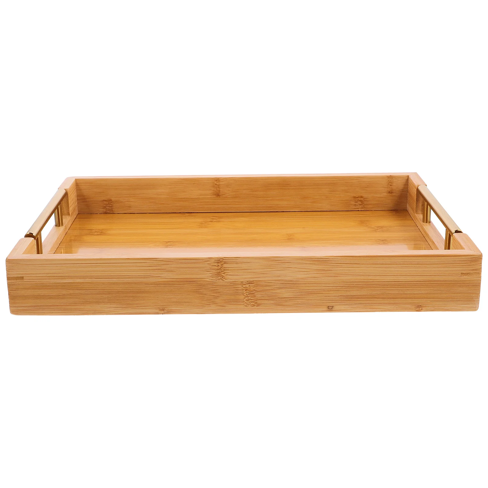 

Rectangular Bamboo Serving Tray Large Capacity Wood Tea Cup Fruit Holder for Dining Room Table Decorative Tray for Tea