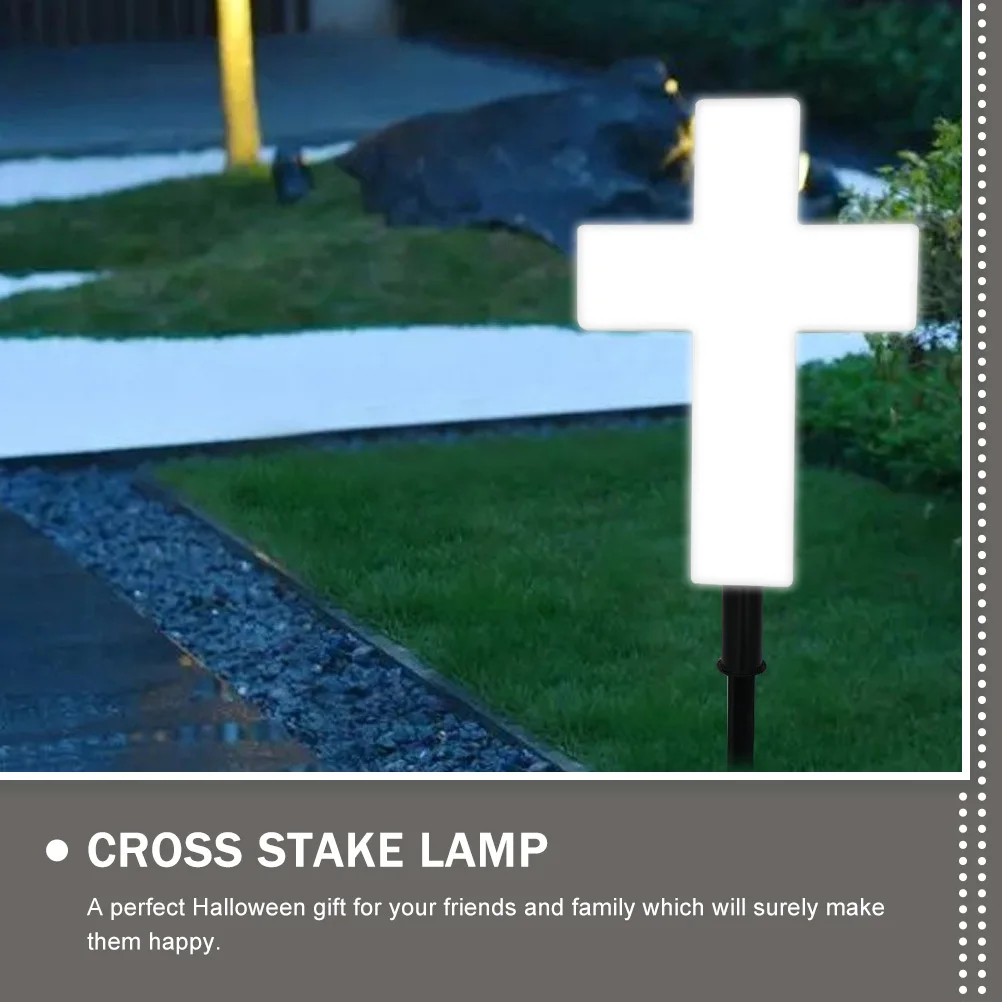 

Solar Cross Stake Light Plastic Ground Led Outdoor Lawn Halloween Solar Power Garden Lights Landscape Ornament