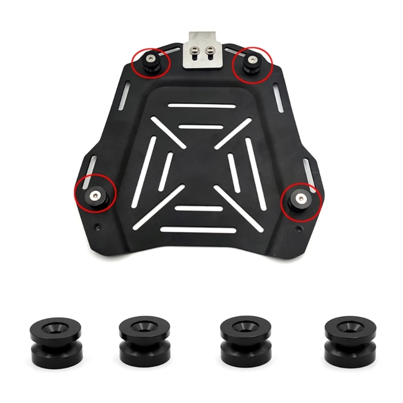 

U90C Motorcycle Top Rear Luggage Tool Box Trunk Bracket Bushing Pad Spacers Buckle Universal Fits