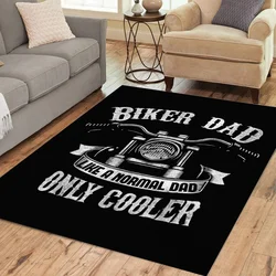 Black and White Motorcycle Alphabet Pattern Carpet Home Living Room Bedroom Carpet Door Mat Corridor Bathroom Non-slip Mat ковер