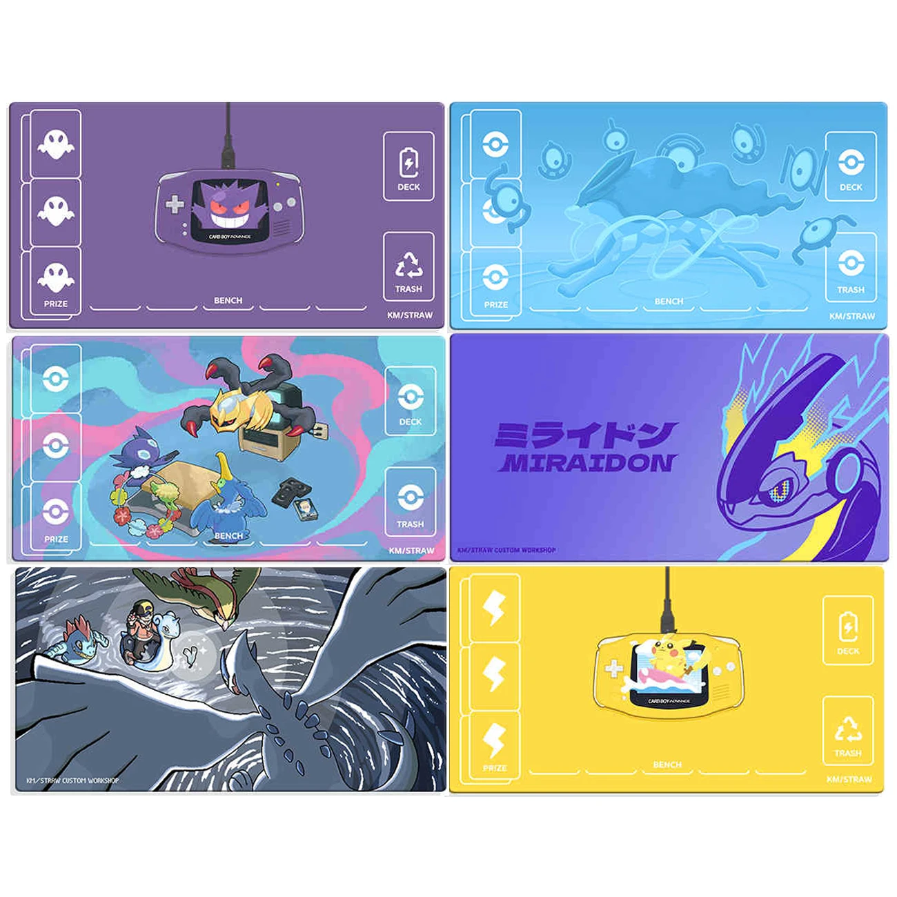 

580X300X2Mm Diy Ptcg Gengar Mew Single Player Card Battle Mat Ptcg Suicune Настольная игра Карточный боевой настольный коврик Аниме-карта в подарок