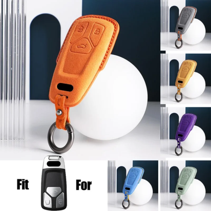 

Замшевый кожаный чехол для ключей автомобиля A + для Audi A4 A5 S4 S5 B9 8W 4M TT TTS Q7 RS