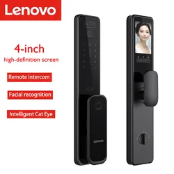 Lenovo Biometric Fingerprint Lock Security Smart Door Lock Password Electronic Locks Key IC Card APP Camera Electronic Lock