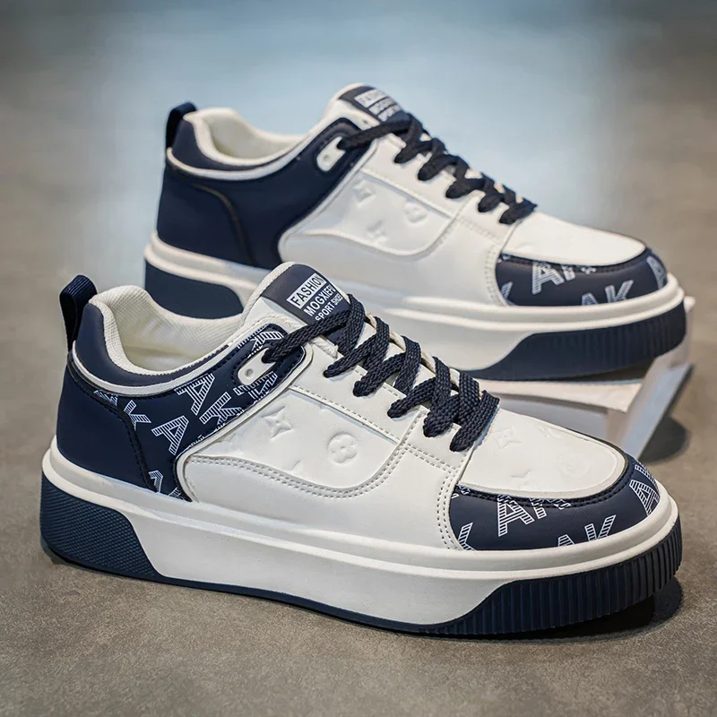 

Мужская спортивная обувь, осенняя новая модная противоскользящая обувь в стиле ретро, удобная повседневная кожаная модная прогулочная обувь на плоской подошве для мужчин