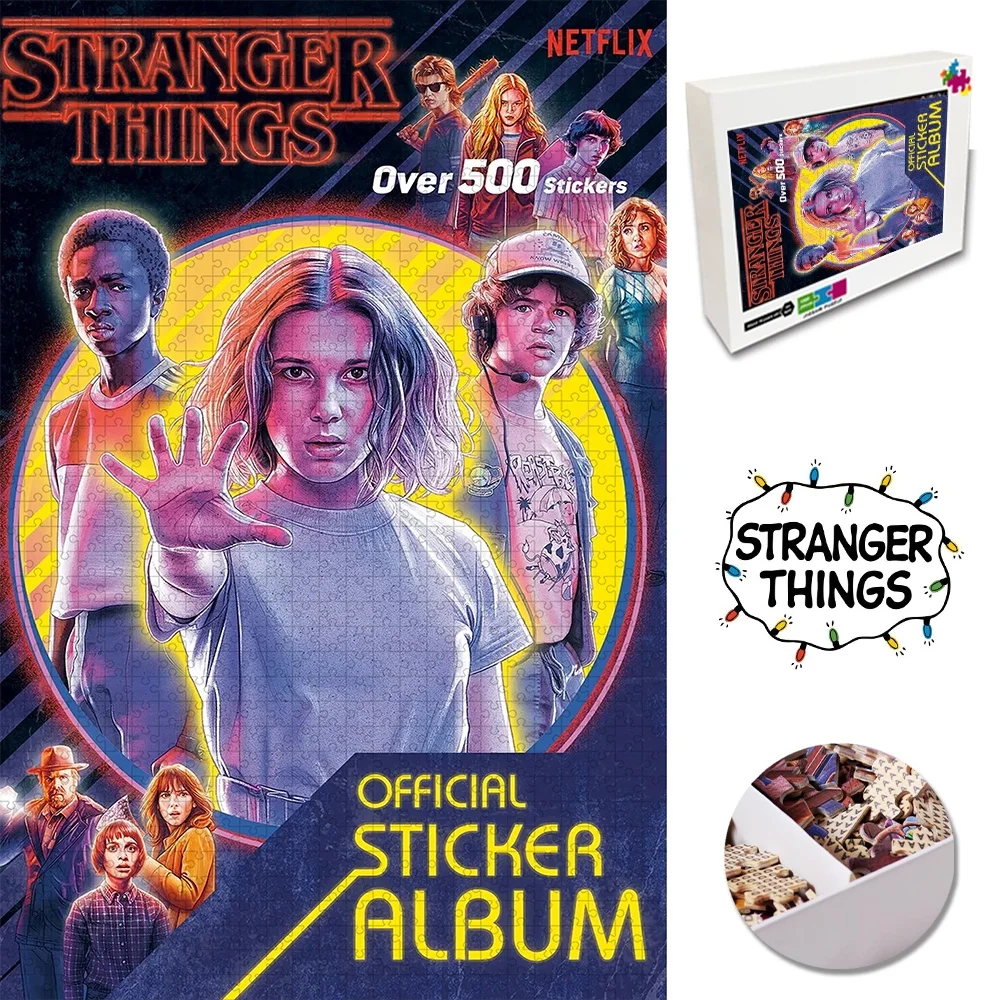 

Пазлы-головоломки Stranger Things 108/200/300/500/1000/1500 шт., интеллектуальные головоломки, уникальные подарки на день рождения с коробкой, украшение для дома