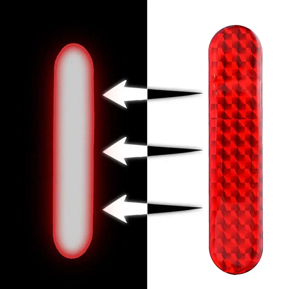 

2 шт. 10,6x2,3 см светоотражающая наклейка для мотоцикла, украшение автомобиля, красная светоотражающая предупреждающая лента для безопасности, защитные аксессуары