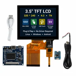 3.5 Inch LQ035NC111 Multipurpose LCD Screen Display Controller Control Driver Board Digitizer Touchscreen Mini HDMI-Compatible
