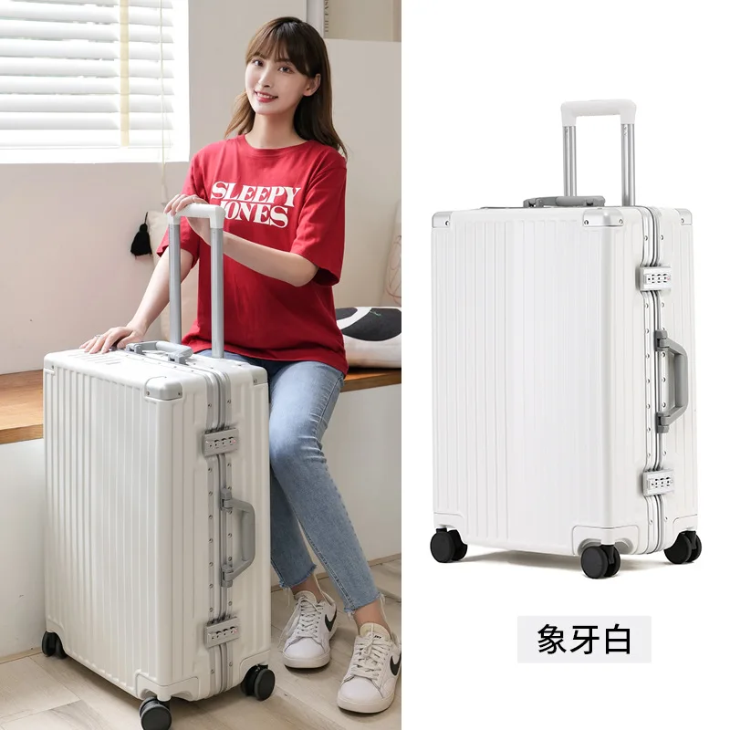 Universal Wheel Luggage Women's Aluminum Frame Trolley Case Men's Ins Internet Hot New Password Travel Suitcase Boarding Bag