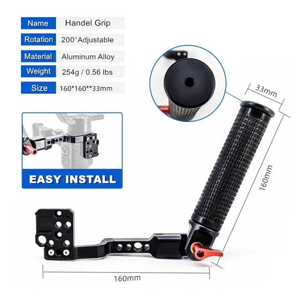 Punho Ronin-S para DJI com Suporte Cold Shoe