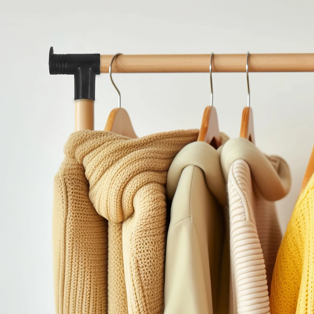 

4 Pcs Clothing Rack Accessories Durable Plastic Connectors for Single Double Rod Telescopic Drying Racks Portable Garment s